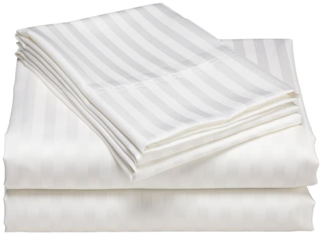 Σεντόνι από σατέν σε λευκό χρώμα 160X270CM - 220TC