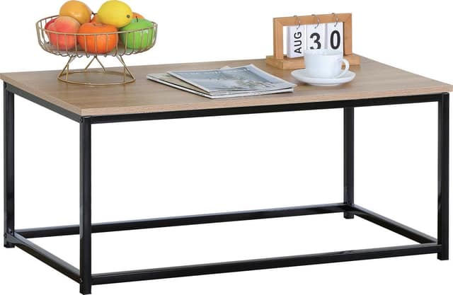 Τραπέζι σαλονιού σε χρώμα φυσικό/μαύρο 90x48x40