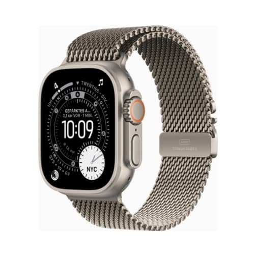 Apple Watch Ultra 3 (Series 11 2025) Gps +Cellular 49mm Natural Titanium Case με S Natural Titanium Milanese Loop EU