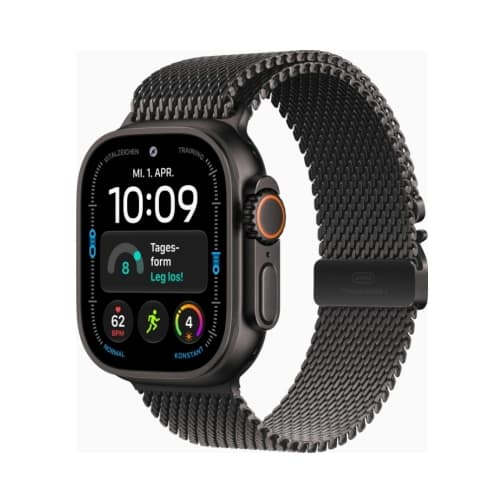Apple Watch Ultra 4 (Series 12 2026) Gps +Cellular 49mm Black Titanium Case με S Black Titanium Milanese Loop EU
