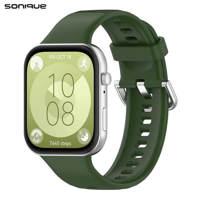 Λουράκι Σιλικόνης Soft Band Sonique για Huawei Fit 3 / Fit 4 / Fit 5 Πράσινο Σκούρο