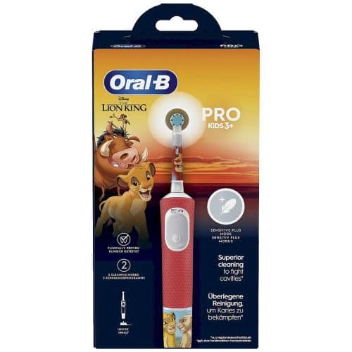 Oral-B Ηλεκτρική Οδοντόβουρτσα Vitality Pro 103 Παιδική Έκδοση Λιοντάρι, Κόκκινο EU
