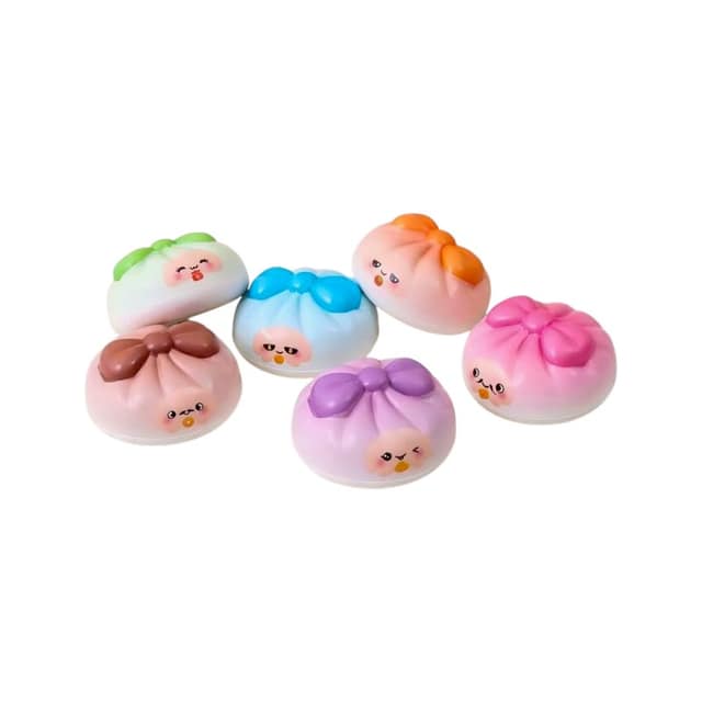 Παιχνίδι Squishy Dumpling Antistress φατσούλα - 8.5cm - Πακέτο 12 τεμαχίων - TEM4987 - 774987