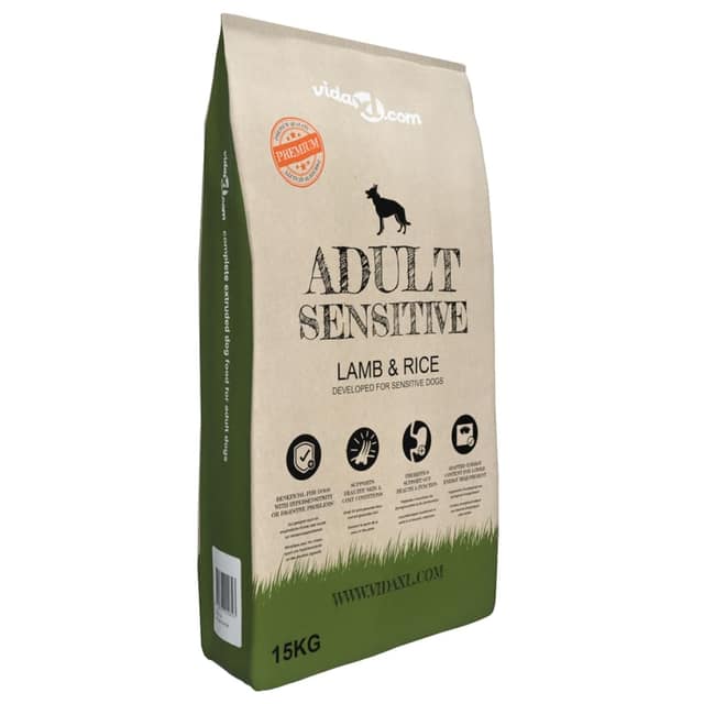 VidaXL Ξηρά Τροφή Σκύλων Premium Adult Sensitive Lamb & Rice 15 κ.