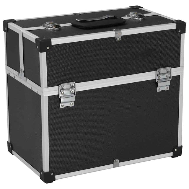 VidaXL Εργαλειοθήκη Μαύρη 38 x 22,5 x 34 εκ. από Αλουμίνιο