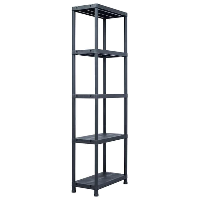 VidaXL Ραφιέρα Μαύρη 125 κ. 60 x 30 x 180 εκ. Πλαστική