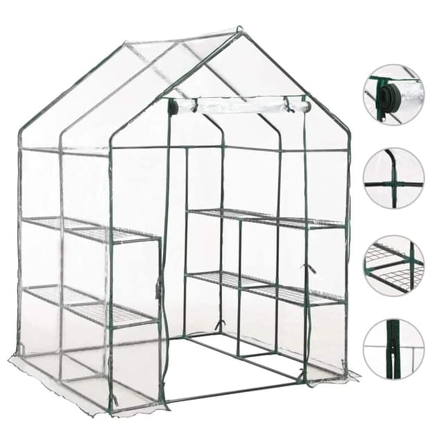VidaXL Θερμοκήπιο με 8 Ράφια 143 x 143 x 195 εκ.