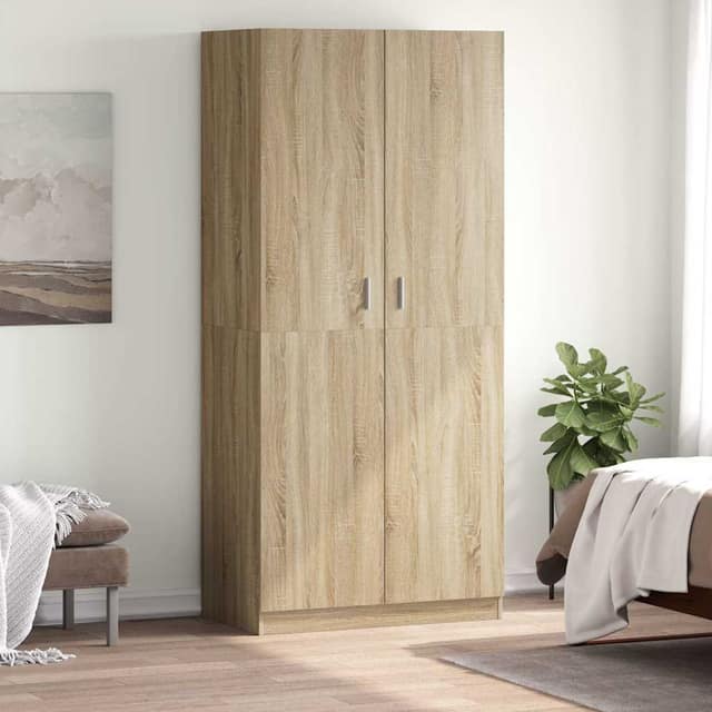 VidaXL Ντουλάπα Χρώμα Sonoma Δρυς 90 x 52 x 200 εκ. από Επεξ. Ξύλο
