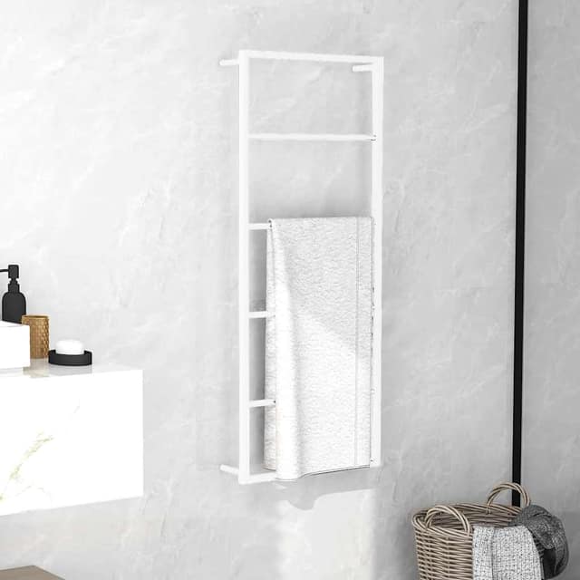 VidaXL Ράφι Πετσετών Λευκό Ατσάλινο 45x10x115 εκ.