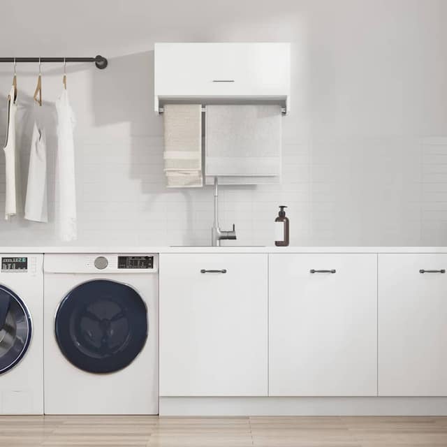 VidaXL Ντουλάπα Λευκή 70 x 32,5 x 35 εκ. από Επεξ. Ξύλο