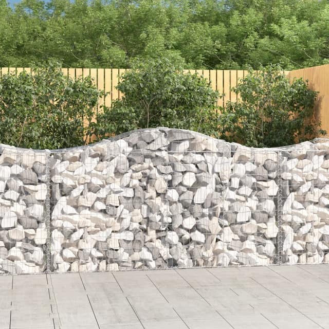 VidaXL Συρματοκιβώτια Τοξωτά 50 τεμ. 200x50x100/120 εκ. Γαλβαν. Ατσάλι