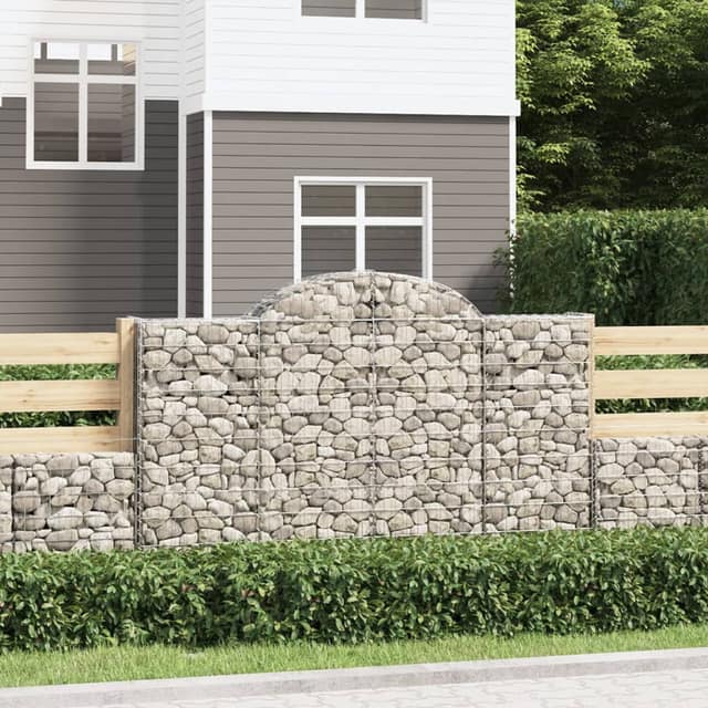 VidaXL Συρματοκιβώτια Τοξωτά 50 τεμ. 200x50x120/140 εκ. Γαλβαν. Ατσάλι