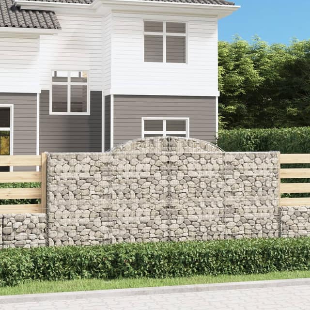 VidaXL Συρματοκιβώτια Τοξωτά 30 τεμ. 300x50x140/160 εκ. Γαλβαν. Ατσάλι