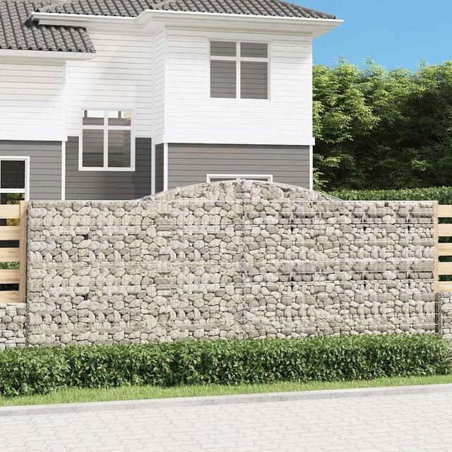 VidaXL Συρματοκιβώτια Τοξωτά 25 τεμ. 400x50x160/180 εκ. Γαλβαν. Ατσάλι