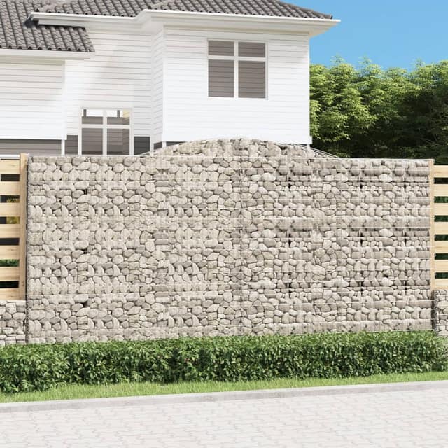 VidaXL Συρματοκιβώτια Τοξωτά 15 τεμ. 400x50x200/220 εκ. Γαλβαν. Ατσάλι