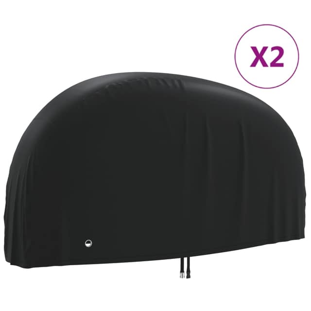 VidaXL Καλύμματα Ποδηλάτου 2 τεμ. 200x85x110 εκ. Ύφασμα Oxford 190T