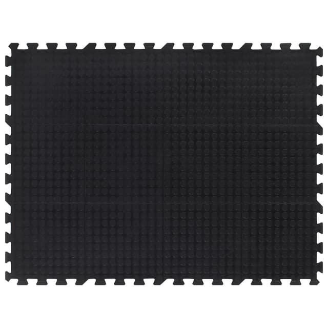 VidaXL Δάπεδο Προστασίας Παζλ Μαύρο 12 χιλ. 90 x 120 εκ. Καουτσουκ