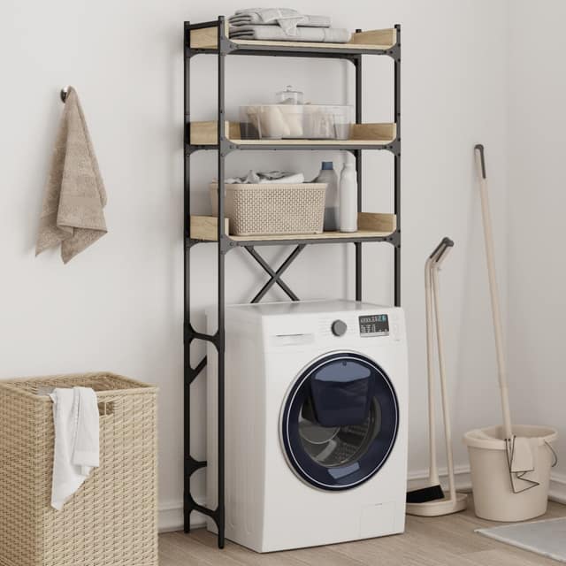 VidaXL Ραφιέρα Πλυντηρίου Sonoma Δρυς 67x25x163 εκ. από Επεξεργ. Ξύλο