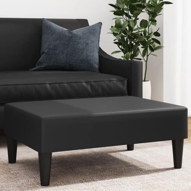 VidaXL Υποπόδιο Μαύρο 77x55x31 εκ. από Συνθετικό Δέρμα
