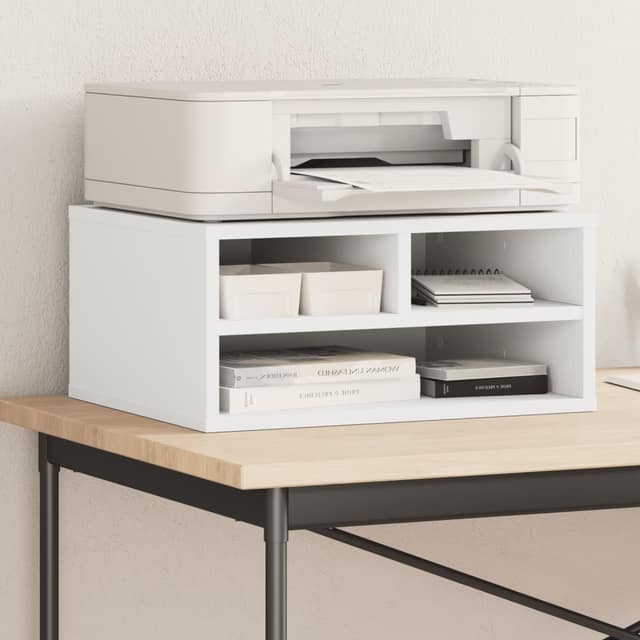 VidaXL Βάση Εκτυπωτή Λευκή 49 x 40 x 22,5 εκ. από Επεξεργασμένο Ξύλο
