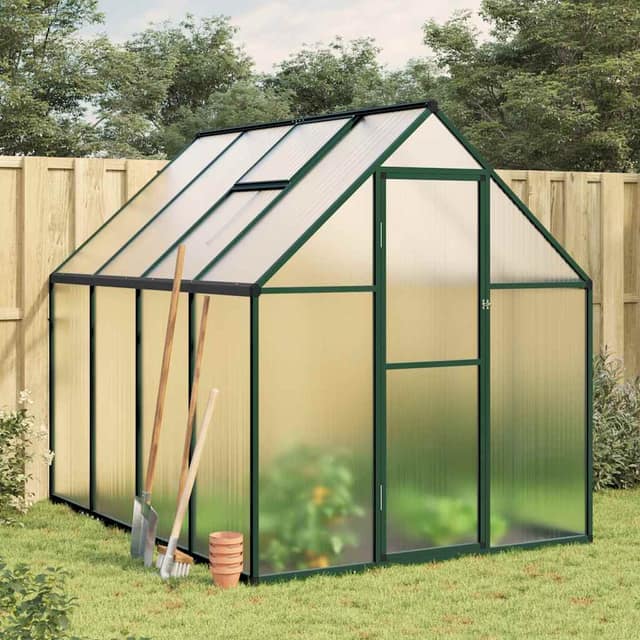 VidaXL Θερμοκήπιο με Πλαίσιο Βάσης Πράσινο 224x169x195 εκ. Αλουμινίου