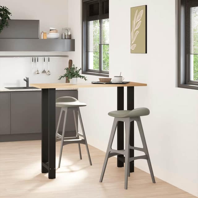 VidaXL Πόδια Τραπεζιού Μπαρ 2 τεμ. Μαύρα 50x(110-111) εκ. Ατσάλι