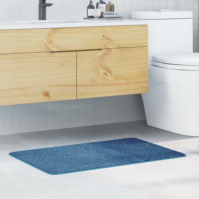 VidaXL Αντιολισθητικό μαξιλάρι μπάνιου Μπλε 60 x 90 cm PP
