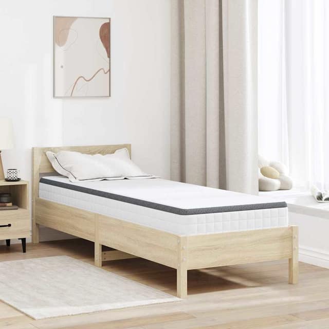 VidaXL Στρώμα Μέτρια μαλακό 70 x 200 cm Λευκό και Γκρι