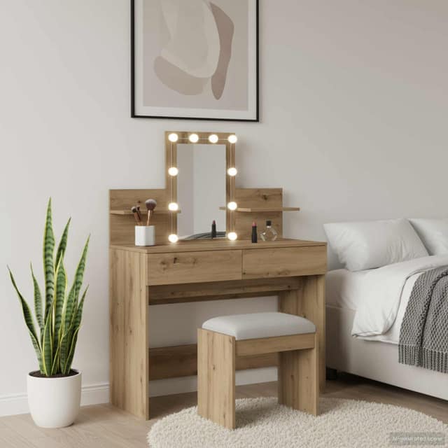 VidaXL Τραπέζι περιποίησης Artisan Oak 100 x 40 x 130 εκ