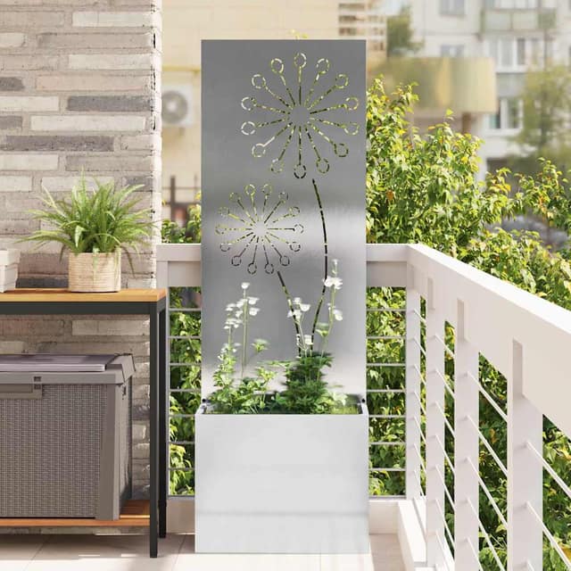 VidaXL Οθόνη Ιδιωτικότητας Κήπου Ασημί 50 x 32 x 150 εκ