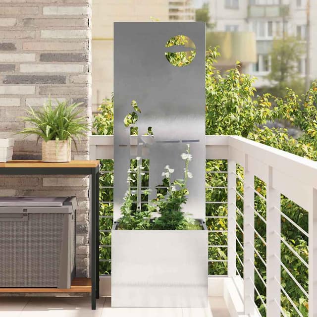 VidaXL Οθόνη Ιδιωτικότητας Κήπου Ασημί 50 x 32 x 150 εκ