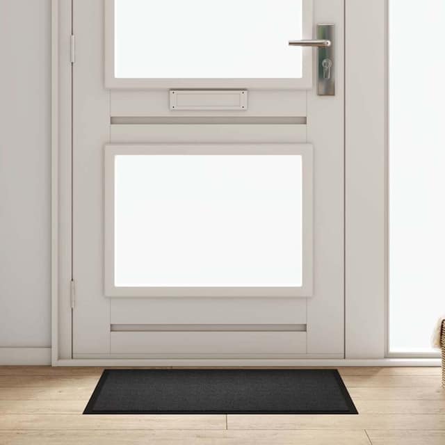 VidaXL Χαλάκι Εξώπορτας Ανθρακί 60 x 80 x 1.2 cm Ύφασμα τέντι