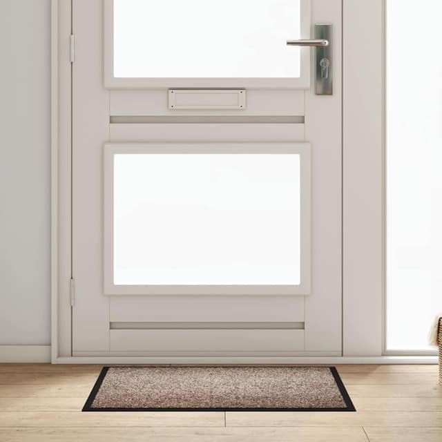 VidaXL Χαλάκι Εξώπορτας Μπεζ 60 x 80 x 1,2 cm Ύφασμα τέντι
