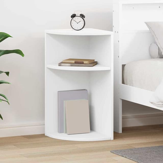 VidaXL End Table 29,5 x 29,5 x 60 cm Επεξεργασμένο Ξύλο Λευκό