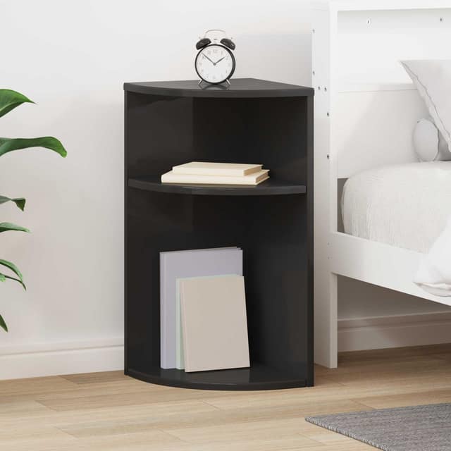 VidaXL End Table 29,5 x 29,5 x 60 cm Επεξεργασμένο Ξύλο Μαύρο