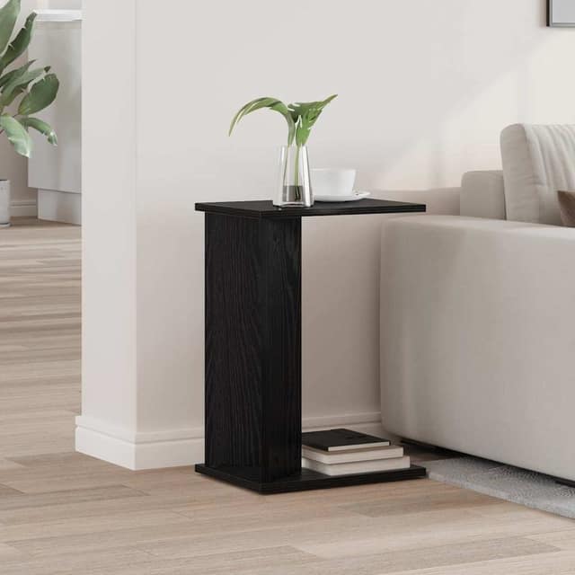 VidaXL End Table Μαύρη Οξυά 35 x 25 x 50 εκ Επεξεργασμένο Ξύλο