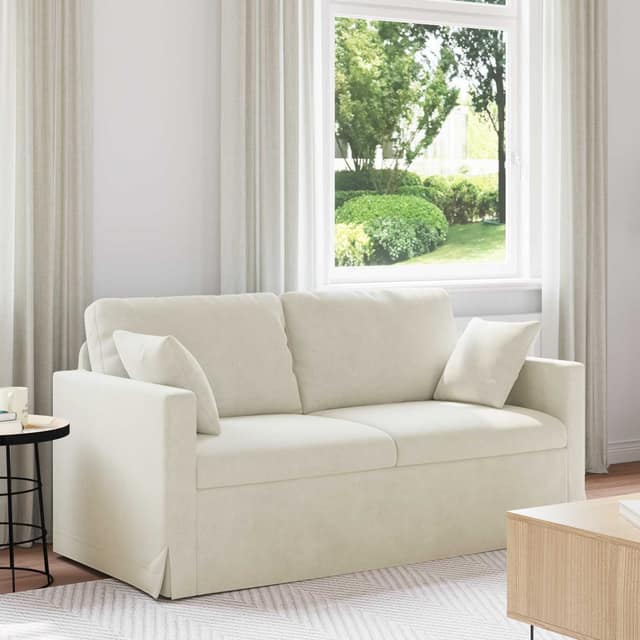 VidaXL Καναπές Κρεμ 158 x 78 x 80 εκ Βελούδο