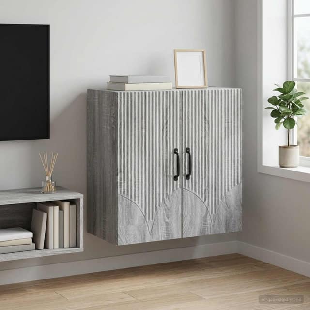 VidaXL Τοίχου Ντουλάπα 59 x 31 x 60 εκ Επεξεργασμένο Ξύλο Γκρι Sonoma