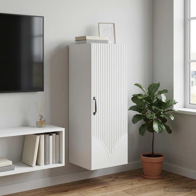 VidaXL Τοίχου Ντουλάπα 33 x 34,5 x 90 εκ Επεξεργασμένο Ξύλο Λευκό