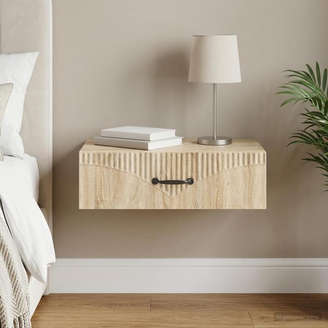 VidaXL Τραπεζάκι Τοίχου 59 x 34,5 x 17 εκ. Επεξεργασμένο Ξύλο