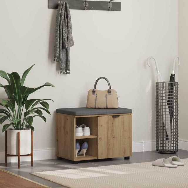 VidaXL Παγκάκι Χαλωρίου Τεχνίτικη Δρυς 60 x 38 x 46 εκ