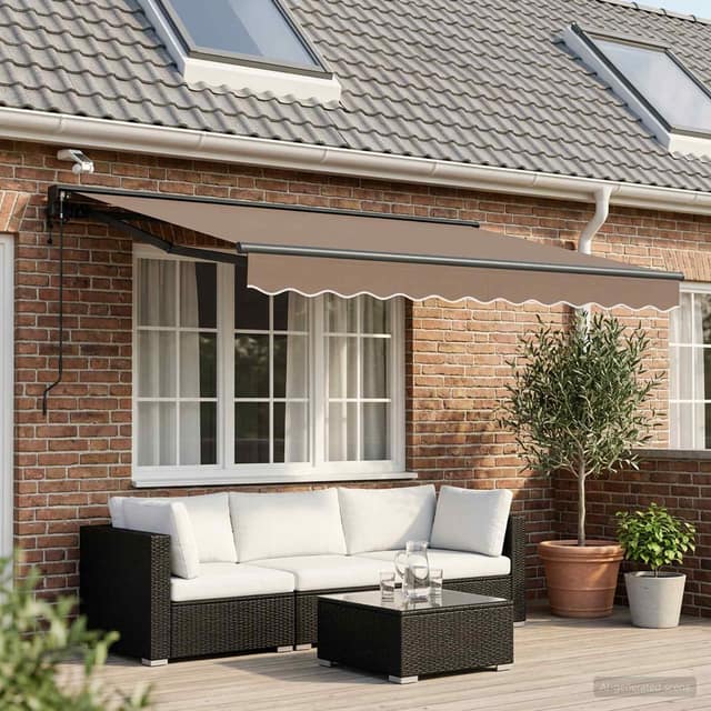 VidaXL Ηλεκτρικό Αναδιπλούμενο Σκίαστρο Taupe 3 x 2,5 μ