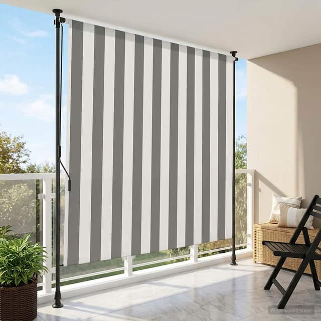 VidaXL Εξωτερικό ρολό Γκρι και Λευκό 100 x 270 cm