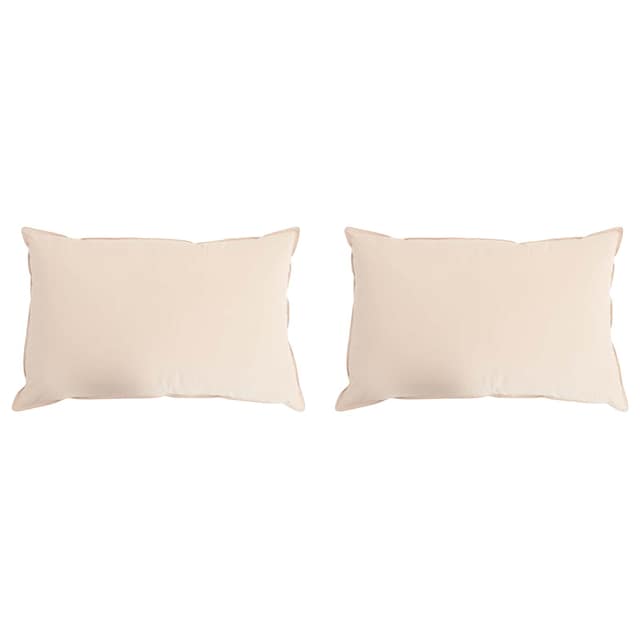 VidaXL Μαξιλάρι 2 τμχ. 60 x 80 cm Μαλακό Βαμβάκι και καπόκ Μπεζ