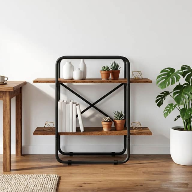 VidaXL Ράφι Βιβλίων 2 επίπεδα 60 x 35 x 70 cm PB Ξύλο δρυός