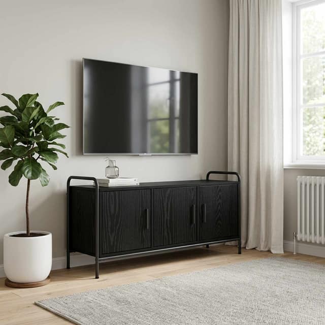 VidaXL Ντουλάπι TV 79,5 x 33 x 50 εκ. Μαύρη Δρυς Επεξεργασμένο Ξύλο