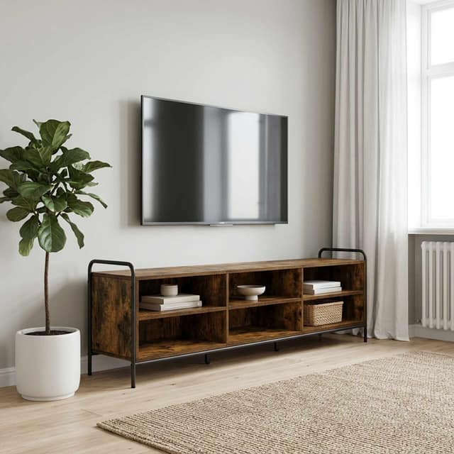 VidaXL Ντουλάπι TV 140 x 39,5 x 50 εκ. Καπνισμένο Ξύλο Δρυός