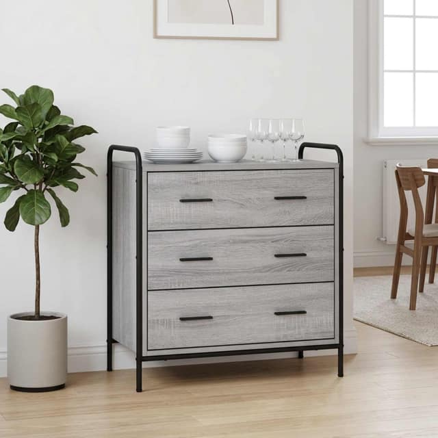 VidaXL Ντουλάπι με Συρτάρια Γκρι Sonoma 70 x 39,5 x 71 εκ.