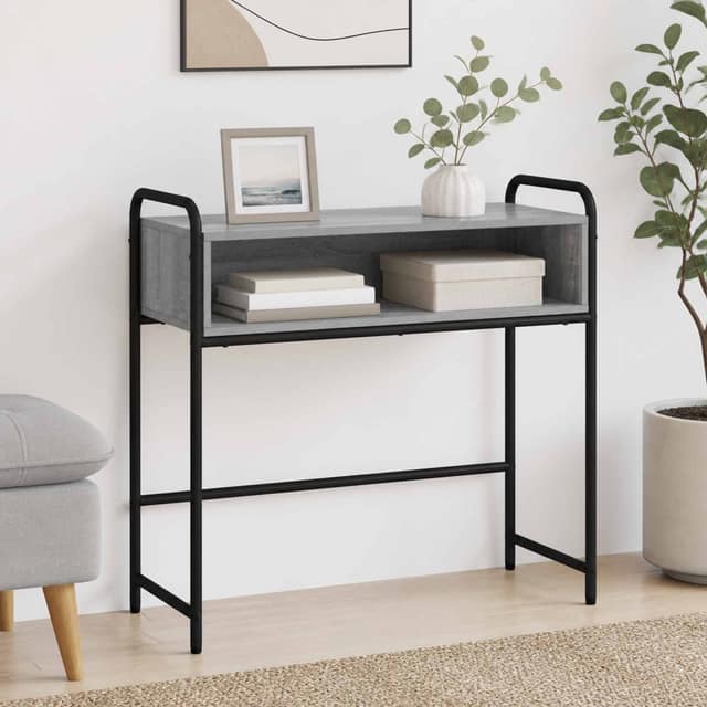 VidaXL Τραπέζι κονσόλας Γκρι Sonoma 90 x 33 x 80,5 εκ