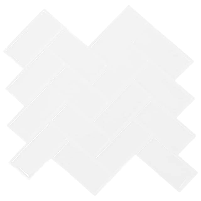 VidaXL Πλακάκι ψαροκόκαλο 20 τεμ. Λευκό 30 x 30 cm